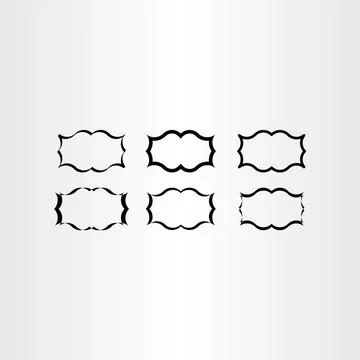 Vintage labels frame vector set Stock-Illustration