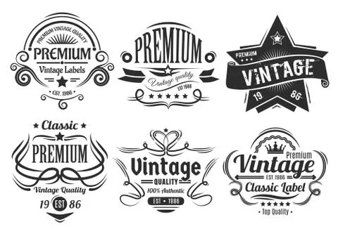 Vintage Labels Stock Illustration