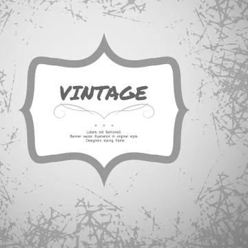 Vintage labels old fashioned. Vector styling frame Illustrazione stock