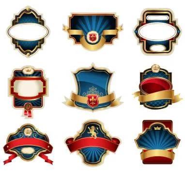 Vintage labels set Stock Illustration