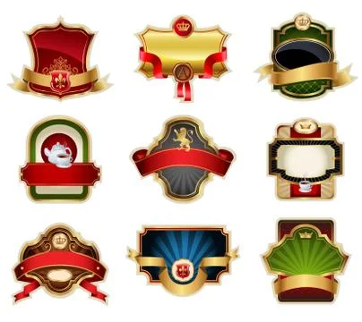 Vintage labels set Stock Illustration