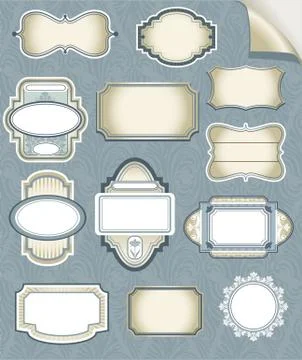 Vintage labels set Stock Illustration
