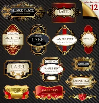 Vintage labels set Stock Illustration