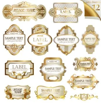 Vintage labels set Stock Illustration