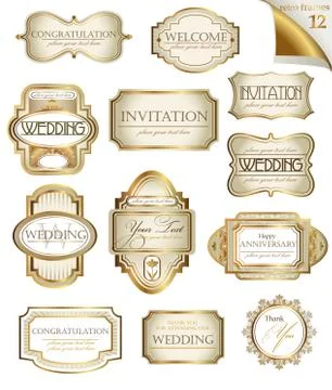 Vintage labels set Stock Illustration