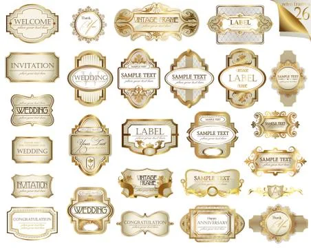 Vintage labels set Stock Illustration