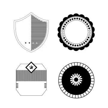 Vintage labels set Stock Illustration