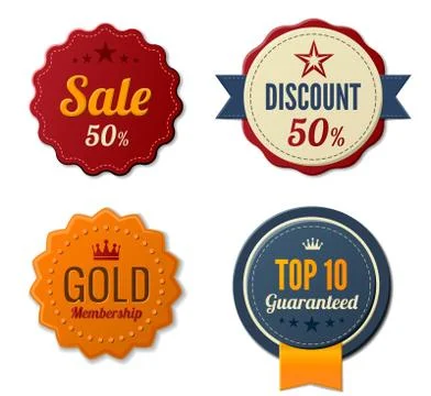 Vintage labels template set.  retro logo design elements. extra high quality Stock-Illustration