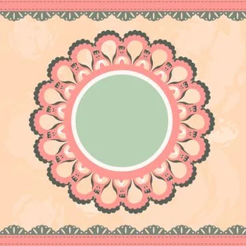Vintage lace frame Stock Illustration