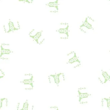 Vintage lamp ceiling glyph vector seamless pattern Stock Illustration