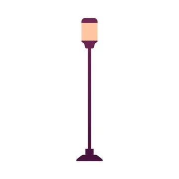Vintage lamp post vector flat icon, medieval lantern, urban street lamp light 스톡 일러스트