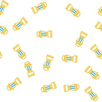 Vintage lamp vector seamless pattern 스톡 일러스트