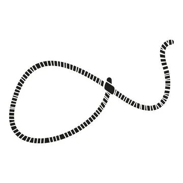 Vintage lasso icon simple vector. Cowboy rope Illustrazione stock