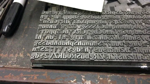 Vintage lead type Stock Footage 65050907