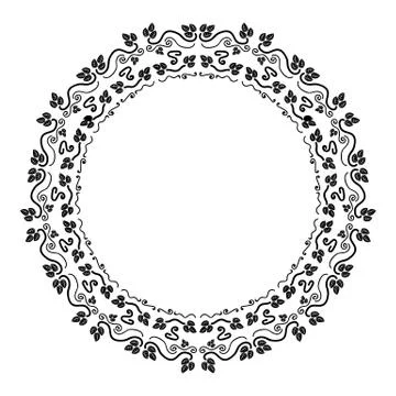 Vintage leaf frame Stock Illustration