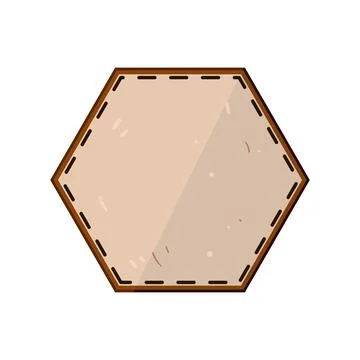 Vintage leather patch cartoon vector illustration Stock Illustration