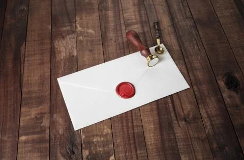 Vintage letter envelope Stock Photos