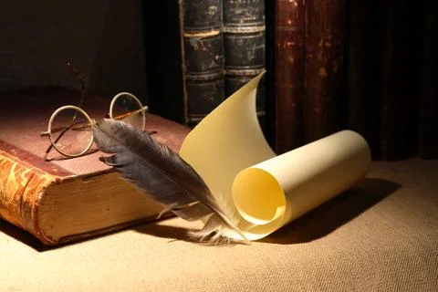 Vintage library Stock Photos