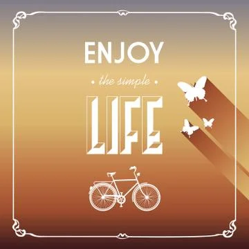 Vintage life style elements poster. Stock Illustration