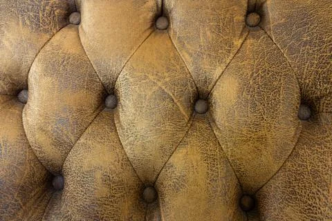 Vintage  light brown sofa texture, Pattern brown leather sofa background 스톡 사진