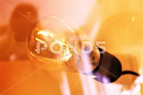 Vintage lightbulb bokeh focus Stock Photos