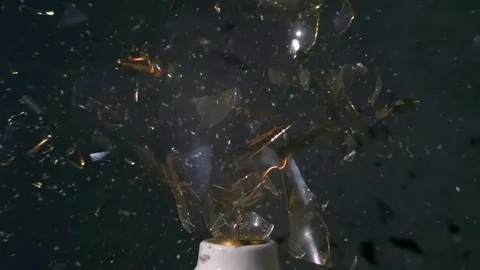 Vintage Lightbulb Explodes With Spark Slow Motion 2000fps Stock Footage 84669063
