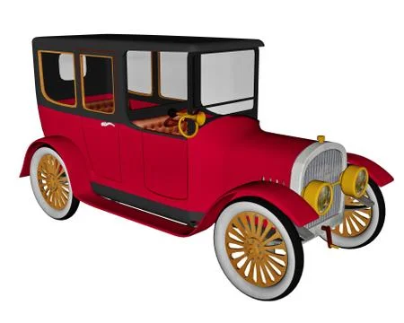 Vintage limousine - 3D render Stock Illustration