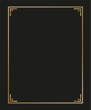 Vintage linear thin line geometric shape art deco retro design frame badge Stock Illustration