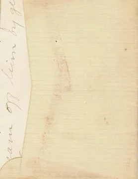 Vintage lined paper insert with envelope flap and handwriting Stock Illustration