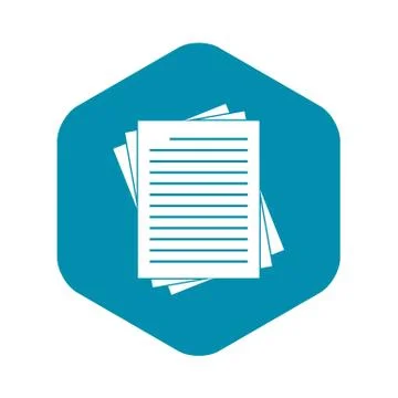Vintage lined papers icon simple Stock Illustration