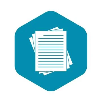 Vintage lined papers icon simple Stock Illustration