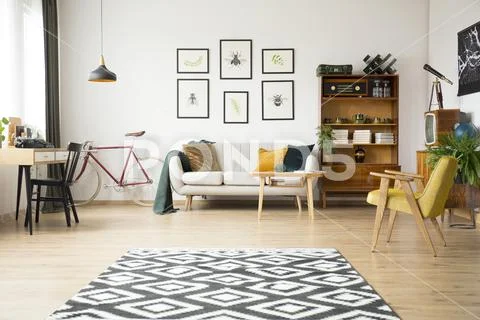 Vintage living room with sideboard Stock-Fotos