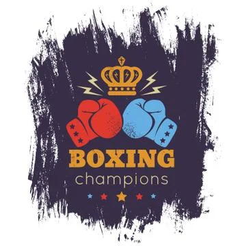 Vintage logo for boxing Stock Illustration