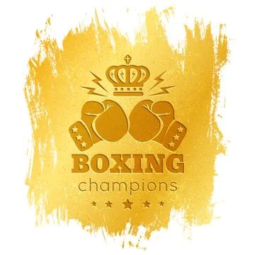 Vintage logo for boxing Stock Illustration