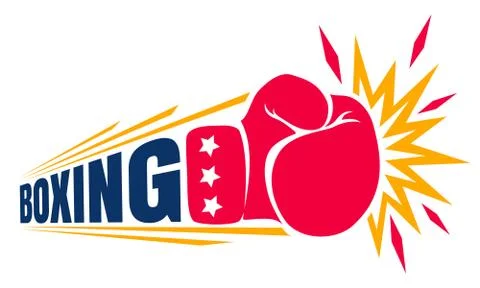 Vintage logo for boxing. Stock Illustration