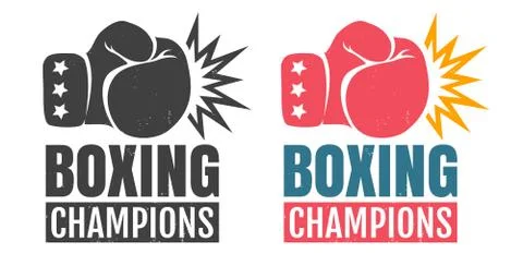 Vintage logo for boxing. 库存插图