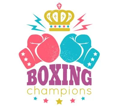 Vintage logo for boxing. Ilustración de archivo