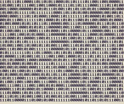 Vintage look Binary Retro looking Numeric binary sequence of 0 and 1 digit... Stock Photos