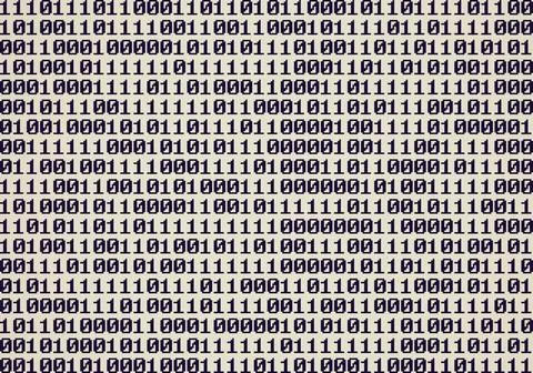 Vintage look Binary Retro looking Numeric binary sequence of 0 and 1 digit... Stock Photos