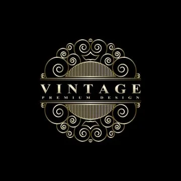 Vintage luxury calligraphic design elements with flourishes. Elegant line art Stock-Illustration