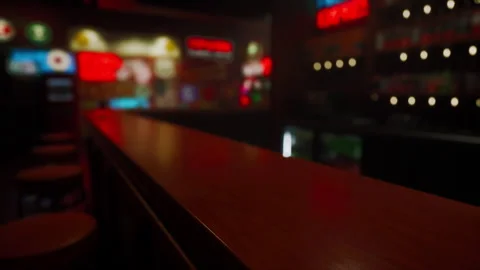 Vintage luxury interior of old bar Stock Footage 260911896