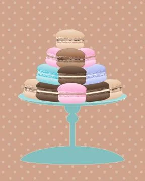 Vintage macaroon Stock Illustration