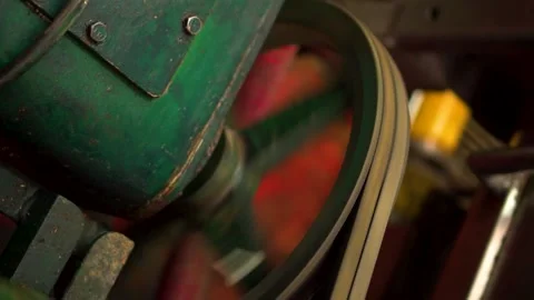 Vintage machine in a factory Stock Footage 194455293