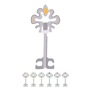Vintage magic key vector cartoon graphic Stock Illustration