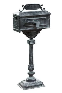 Vintage mailbox isolated Stock Photos