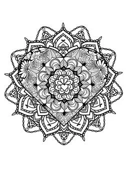 Vintage Mandala Flower Pattern Vector Illustration Stock Illustration