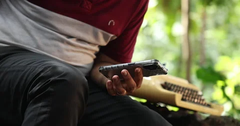 Vintage Manual Typewriter Stock Footage 320354526