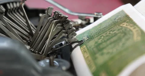 Vintage Manual Typewriter Stock Footage 320354959