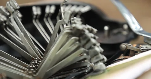 Vintage Manual Typewriter Stock Footage 320354994