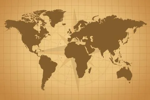 Vintage Map Illustration Stock Illustration